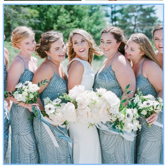 Adrianna Papell Art Deco Beaded Blouson Dress - Picture 9 of 10